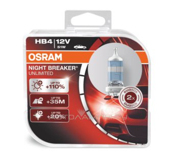 Osram HB4 9006 Nightbreaker Unlimited + 110%