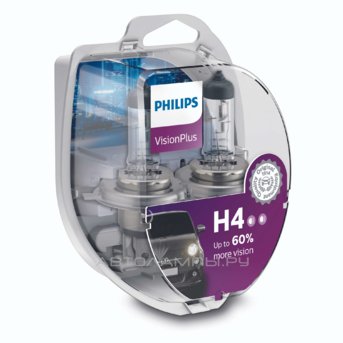 Philips H4 VisionPlus +60%